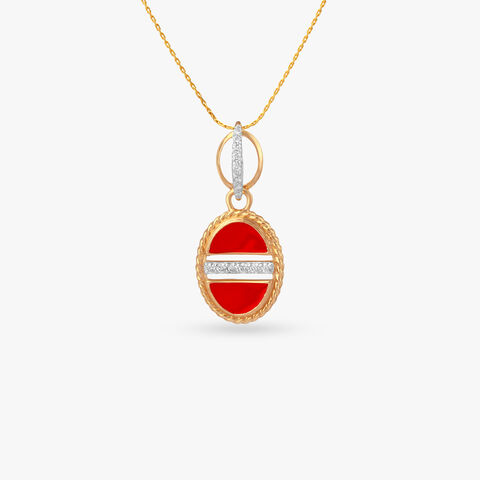 Crimson Reversible Diamond Pendant