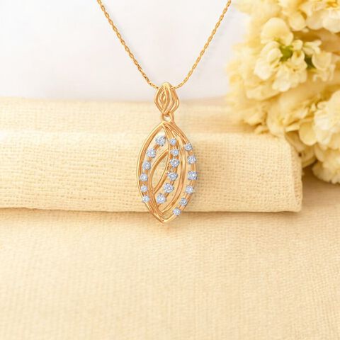 Twinned Leaf Diamond Pendant
