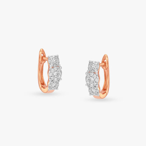 Starlit Trio Diamond Hoop Earrings