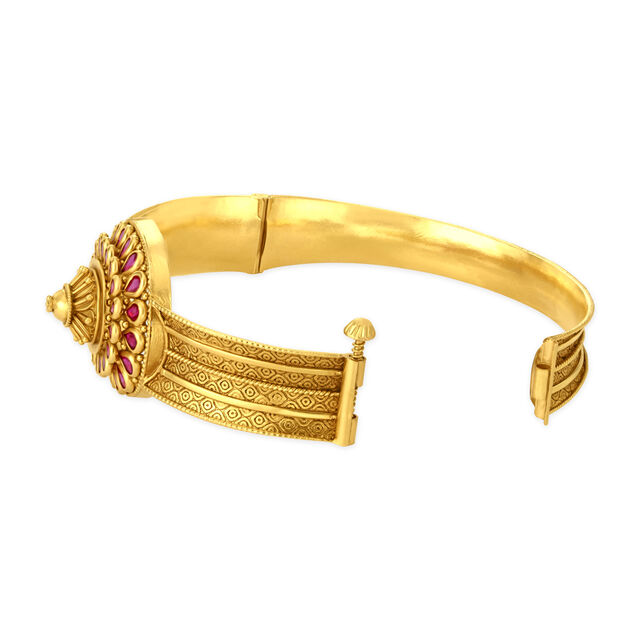 Brilliant Floral Gold Bangle,,hi-res image number null