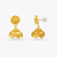 Contemporary Floral Gold Jhumka Earrings,,hi-res image number null