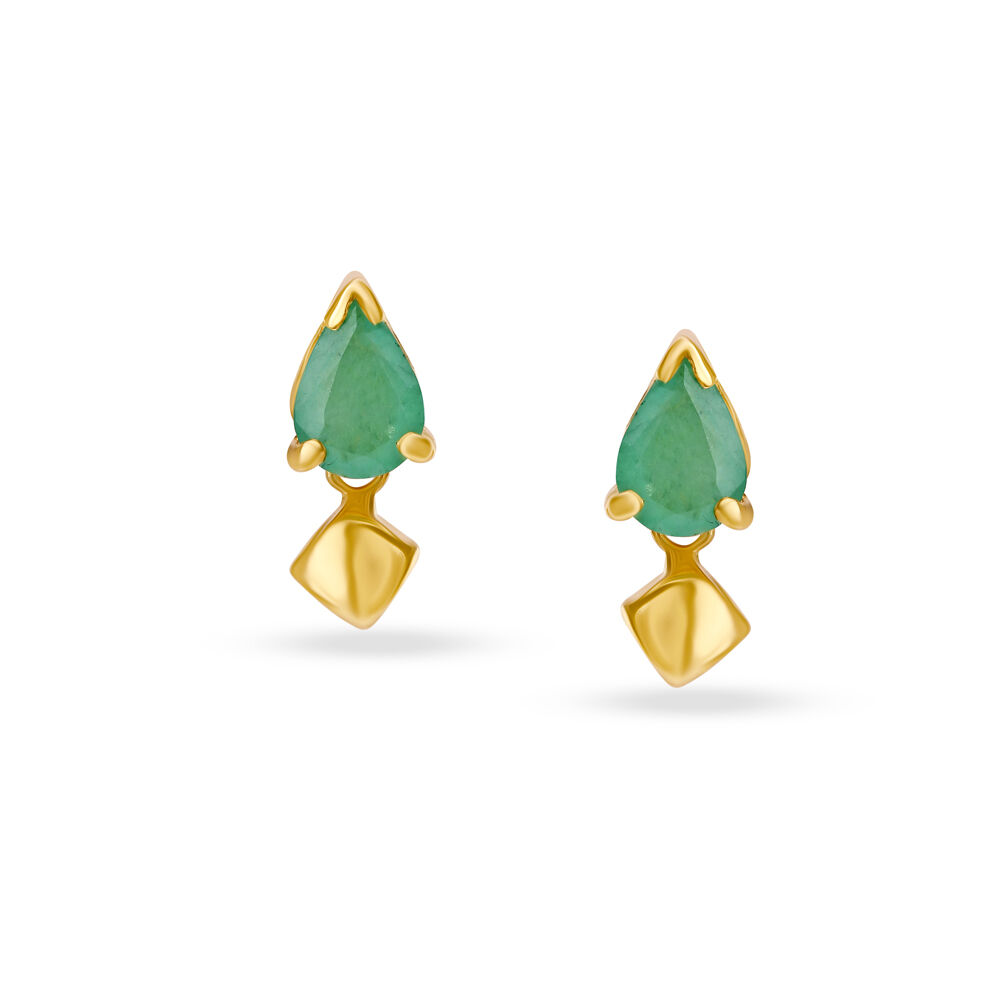 Tanishq emerald clearance earrings