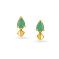 Verdant Emerald and Gold Drop Earrings,,hi-res image number null