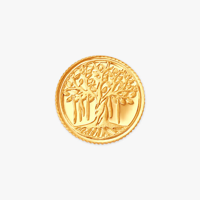 Auspicious Banyan tree 22 karat Gold Coin,,hi-res image number null
