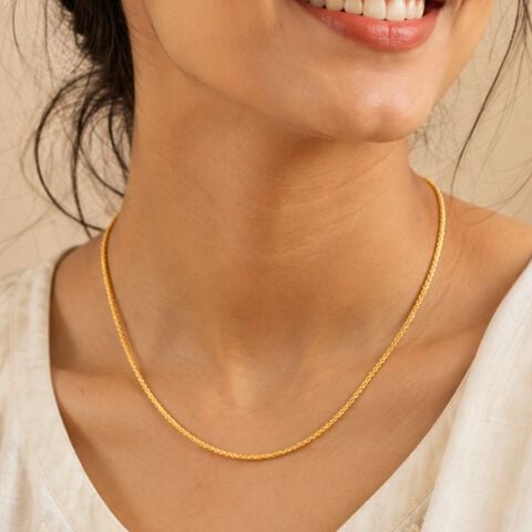 Sleek Gold Foxtail Chain