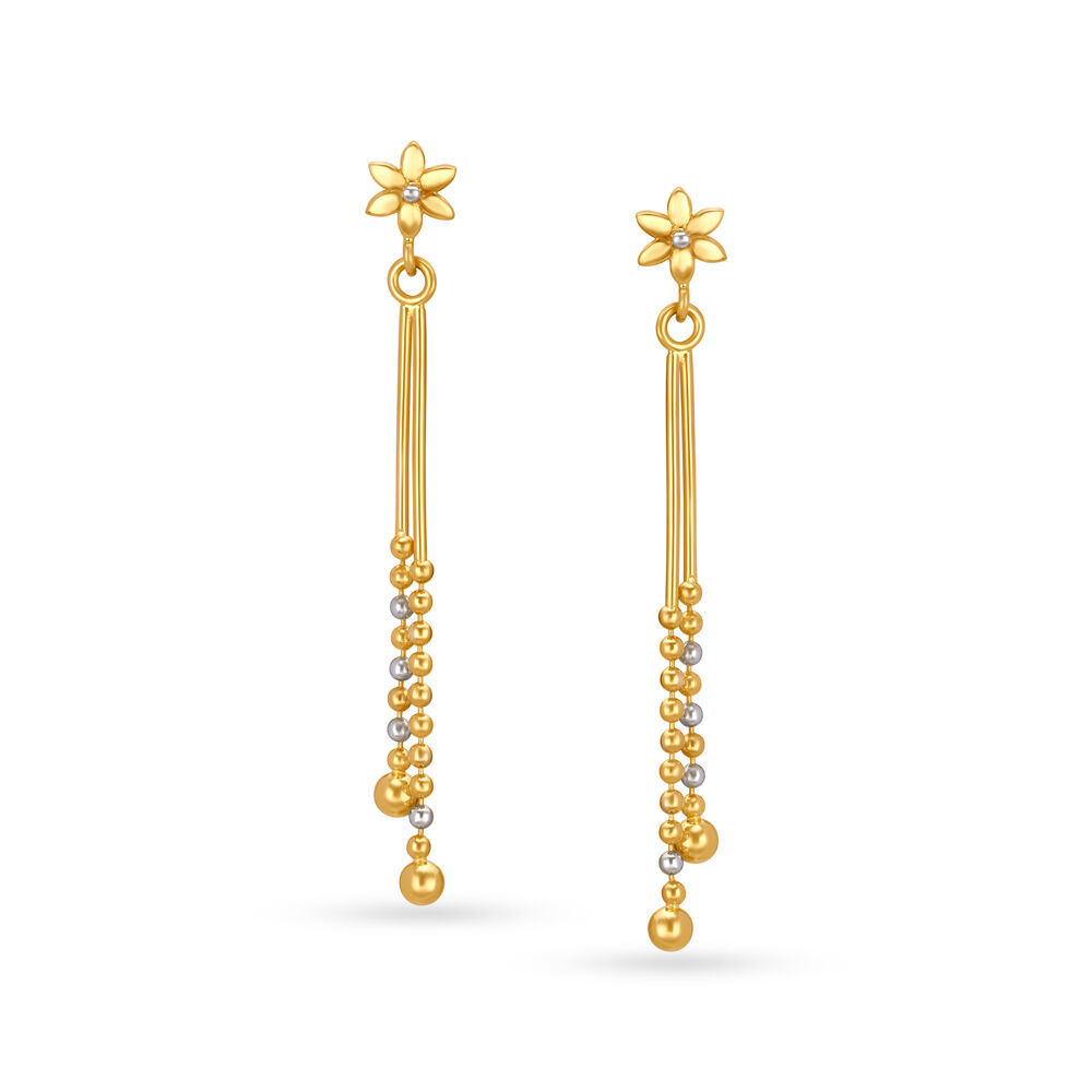 Tanishq hanging new arrivals gold earrings