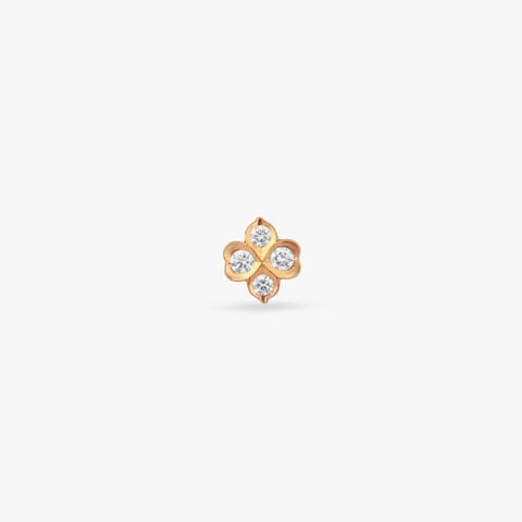 Clover Spark Diamond Nose Pin
