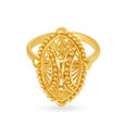 Traditional 22 Karat Yellow Gold Marquise Ring,,hi-res image number null