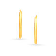 22 KT Yellow Gold Sophisticated Subtle Hoop Earrings,,hi-res image number null