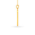 Gold Pendant For Men With Two Carved Strips,,hi-res image number null