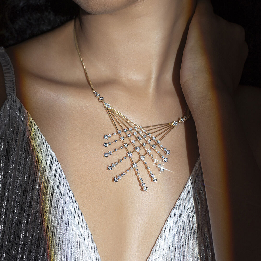 ★MIDNIGHT MOMENT.★ two line necklace gold Midnight Necklace – Twojeys