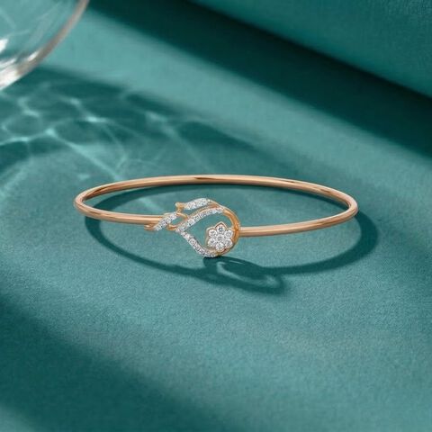 Radiant Petal Diamond Bangle