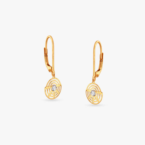 Twinkle Webs Diamond Hoop Earrings For Kids