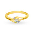 Charming Three Stone Diamond Finger Ring,,hi-res image number null