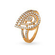 Elaborate 18 Karat Rose Gold And Diamond Finger Ring,,hi-res image number null