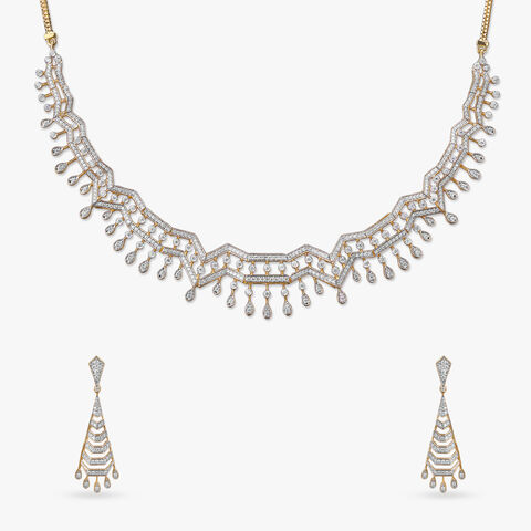 Raindrop Splendour Diamond Necklace Set