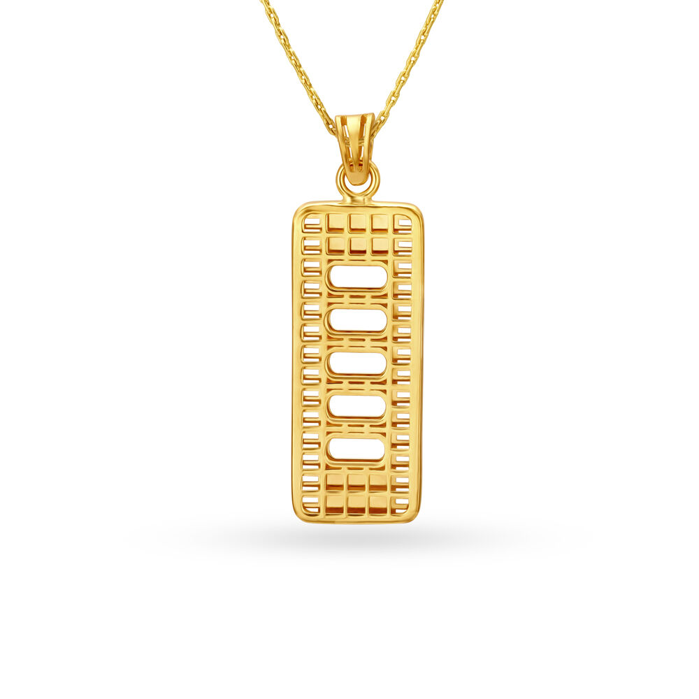 Attractive Laser Cut Gold Pendant For Men