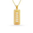 Attractive Laser Cut Gold Pendant For Men,,hi-res image number null