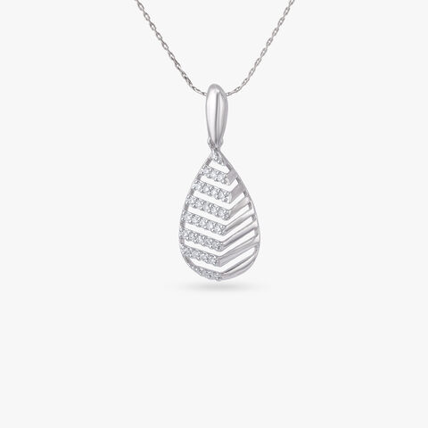 Mystic Foliage Diamond Pendant and Earrings Set