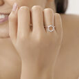 14 KT Rose Gold Circular Detachable Diamond Ring,,hi-res image number null