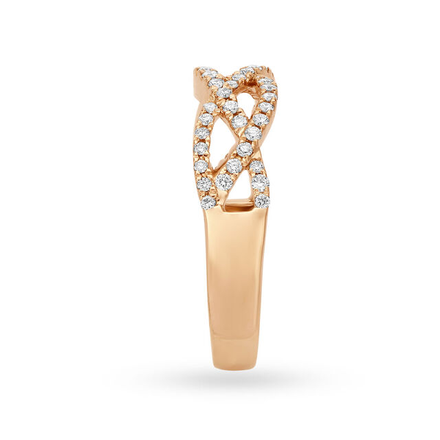 Dazzling Rose Gold and Diamond Ring for Party Wear,,hi-res image number null