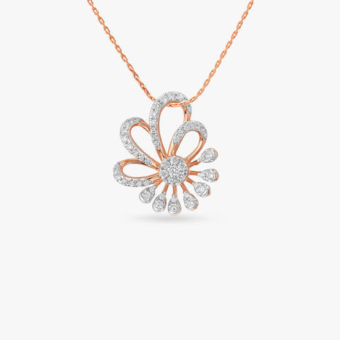 Whimsical Bloom Diamond Pendant