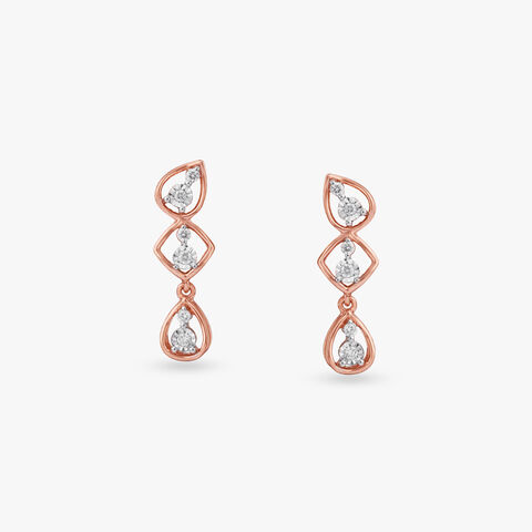 Triple Muse Diamond Drop Earrings