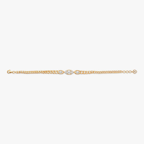 Link Bloom Diamond Bracelet