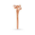 Gorgeous 18 Karat Rose Gold And Diamond Finger Ring,,hi-res image number null