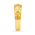 Sonorous Yellow Gold Carved Finger Ring,,hi-res image number null