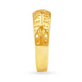 Sonorous Yellow Gold Carved Finger Ring,,hi-res image number null
