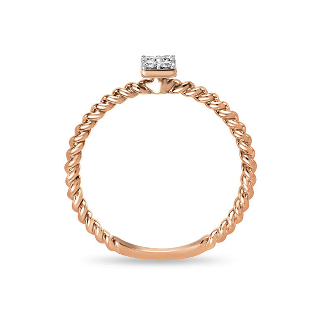 14 KT Rose Gold Charming Diamond Ring,,hi-res image number null