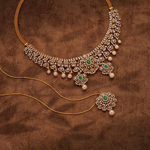 Radiant Heirloom Diamond Necklace Set