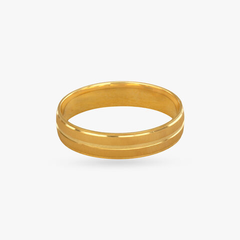 Stylish Modern Men's Gold Finger Ring