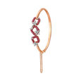 Entrancing Diamond and Ruby Bangle in Rose Gold,,hi-res image number null