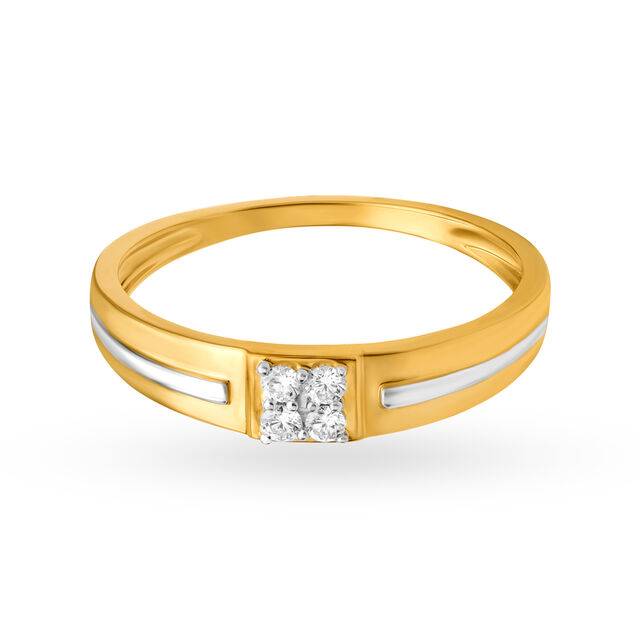 Fancy Traditional Gold and Diamond Finger Ring for Men,,hi-res image number null