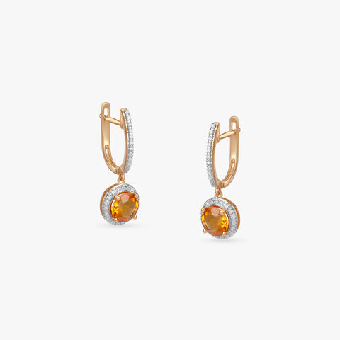Radiant Dusk Diamond Hoop Earrings
