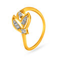Leaf Motif Diamond Finger Ring,,hi-res image number null