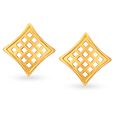 Understated 22 Karat Yellow Gold Mesh-Patterned Square Studs,,hi-res image number null