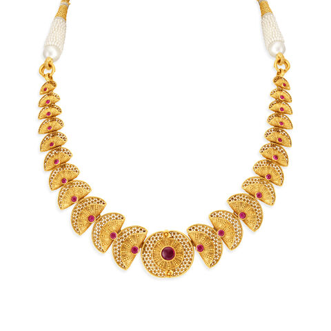 Surreal Abstract Gold Necklace Set