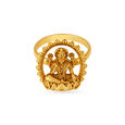 Ornate Carved Goddess Laxmi Finger Ring,,hi-res image number null