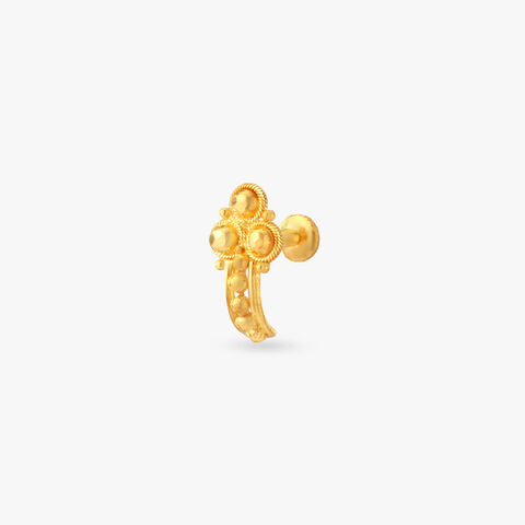 Royal Curve Gold Nose Pin