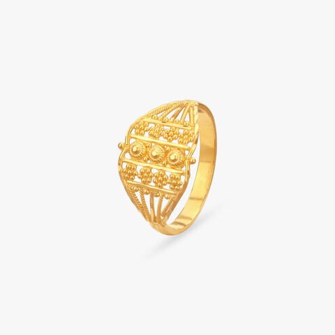 Heritage Mesh Gold Ring