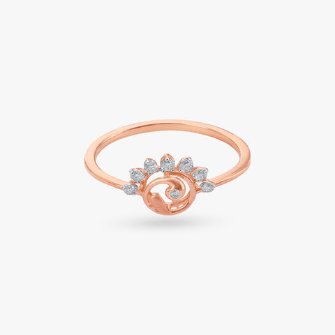 Peacock Glint Diamond Ring