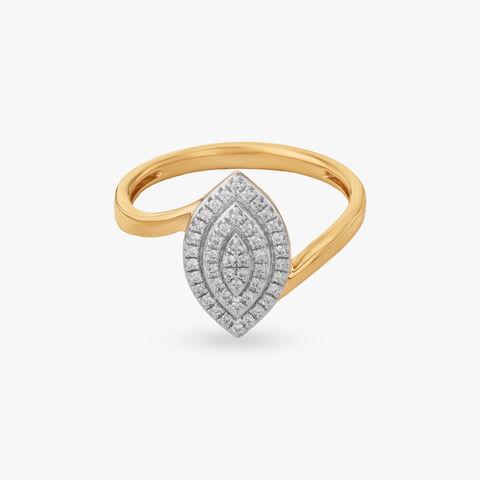 Marquise Leaf Diamond Ring