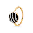 18 KT Yellow Gold Shimmering Waves Diamond Ring,,hi-res image number null