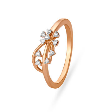 Dazzling Floral 18KT Gold & Diamond Finger Ring