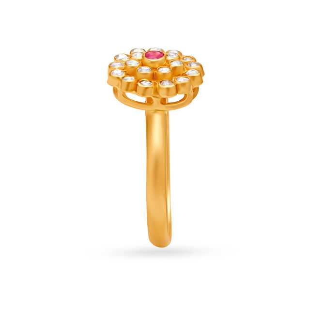 Magnificent Floral Gold Finger Ring,,hi-res image number null