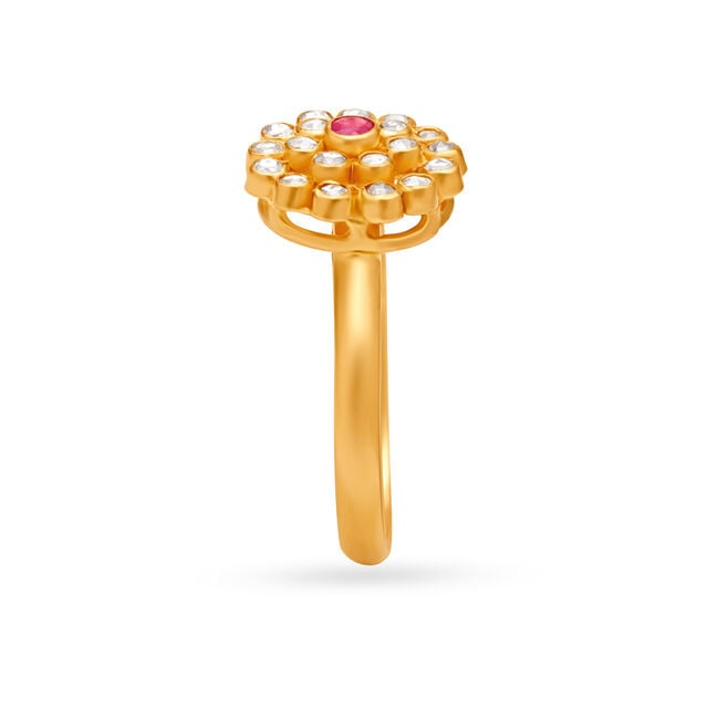 Magnificent Floral Gold Finger Ring,,hi-res image number null