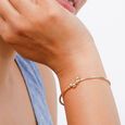 Mamma Mia 14 KT Yellow Gold Adorable Dainty Bangle,,hi-res image number null